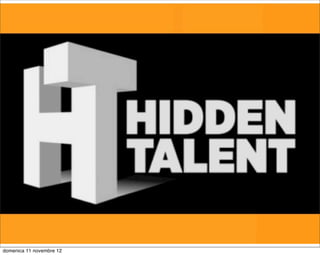 domenica 11 novembre 12
 