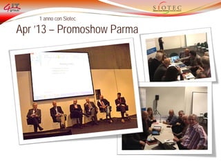 1 anno con Siotec
Apr ’13 – Promoshow Parma
 