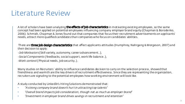 Recruiting literature review