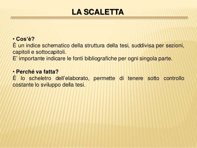 Tesi di laurea triennale: modello di elaborazione