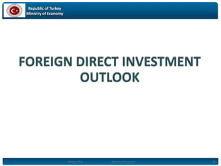 Republic of Turkey
Ministry of Economy
FOREIGN DIRECT INVESTMENT
OUTLOOK
October 2015 Ministry of Economy 20
 