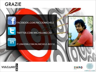 GRAZIE


    FACEBOOK.COM/RICCIOMICHELE



    TWITTER.COM/MICHELERICCIO



    IT.LINKEDIN.COM/IN/MICHELE-RICCIO
 