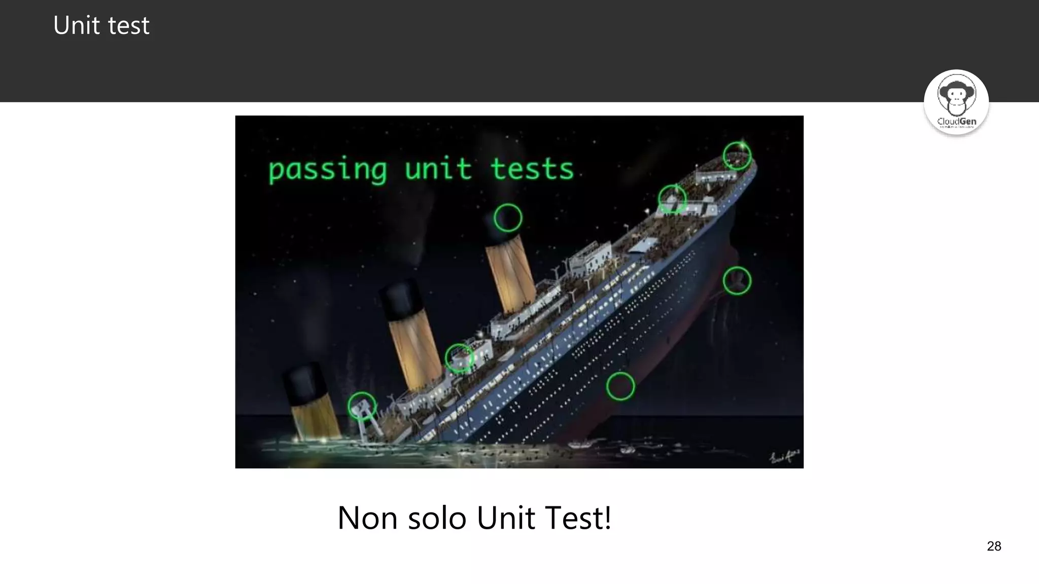 28
Unit test
Non solo Unit Test!
 