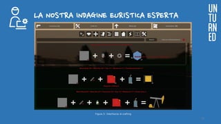 LA NOSTRA INDAGINE EURISTICA ESPERTA
UN
TU
RN
ED
Figura 3: Interfaccia di crafting
13
 