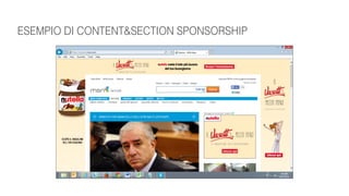 ESEMPIO DI CONTENT&SECTION SPONSORSHIP
 