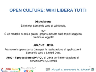 47 
OPEN CULTURE: WIKI LIBERA TUTTI 
Come sostenerci? 
Diventa socio di Wikimedia Italia: 
iscrizioni@wikimedia.it 
Fai una donazione libera: 
bonifico, PayPal, Poste, Skrill 
Rinnova la tua iscrizione 
Devolvi il tuo 5x1000: 
Scrivi 94039910156 
 