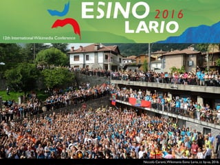 Sebastiaan ter Burg,Wikimania Esino Lario, cc by-sa, 2016.
 