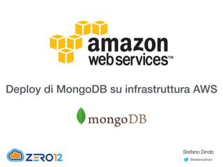 @stefanodindo
Stefano Dindo
Deploy di MongoDB su infrastruttura AWS
 
