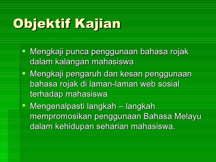 Present bahasa rojak