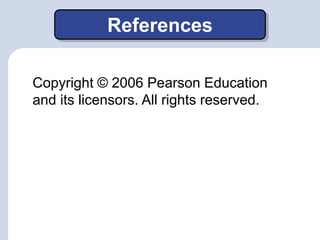 References
Copyright © 2006 Pearson Education
and its licensors. All rights reserved.
 