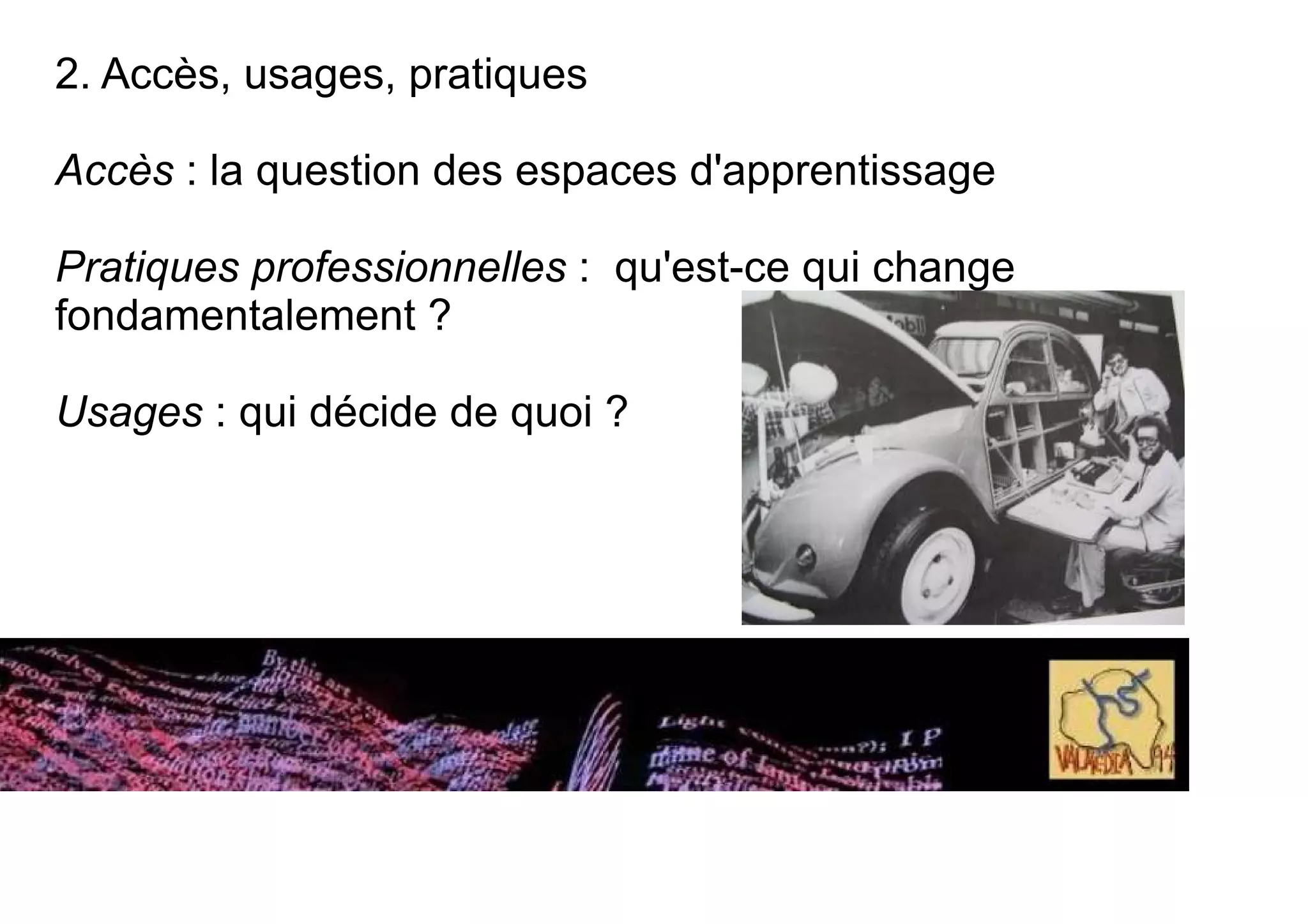 Les bibliotheques : de la societe de l'information a la société de la connaissance