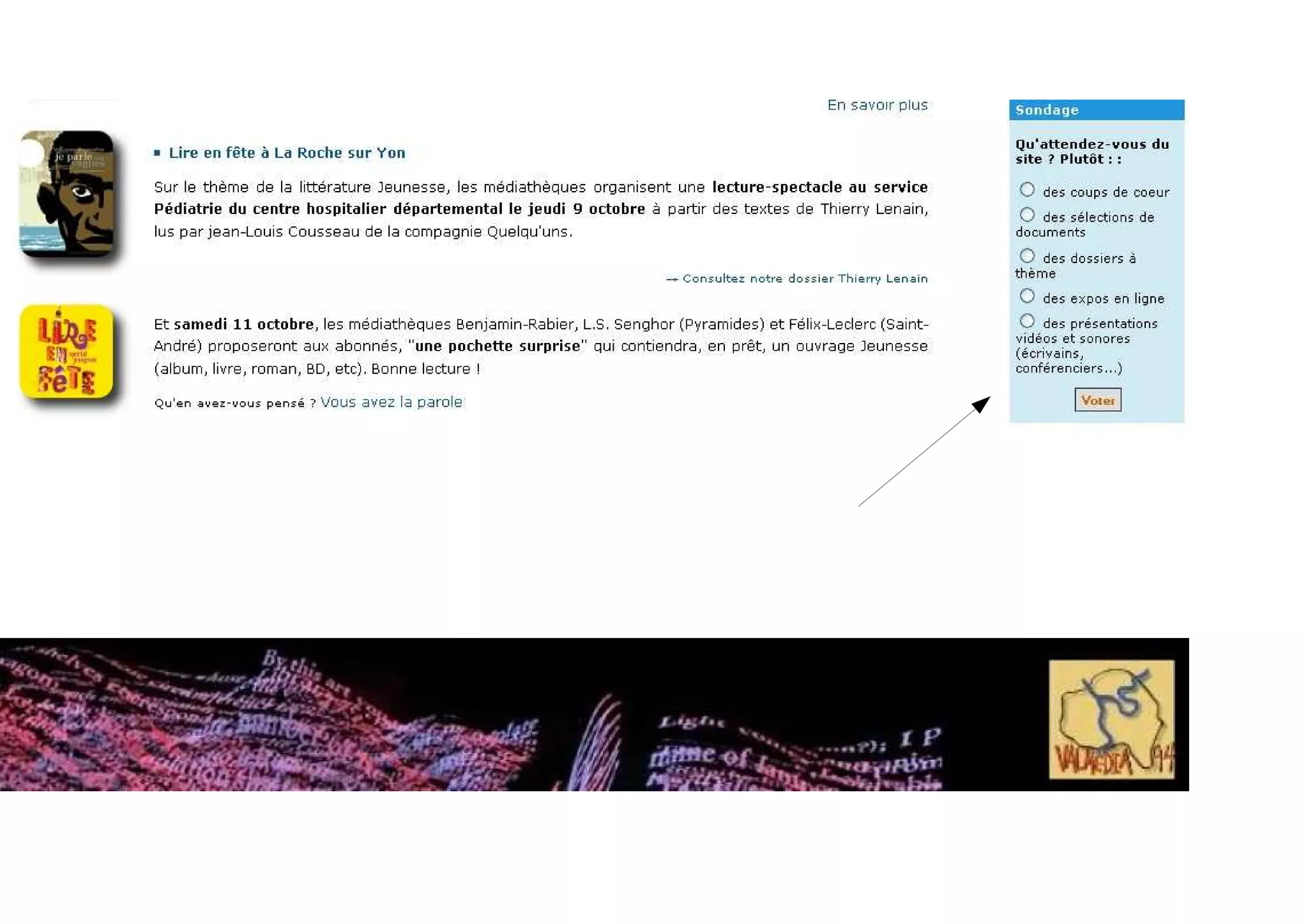 Les bibliotheques : de la societe de l'information a la société de la connaissance