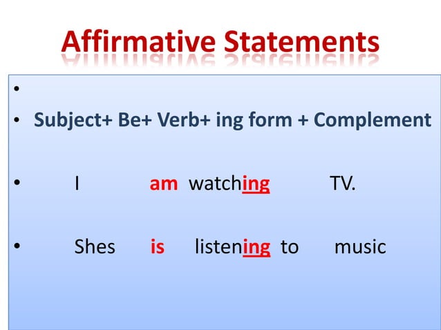 Present continous tense | PPTX