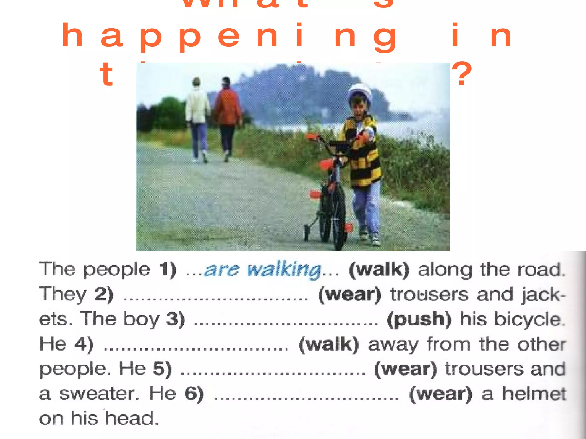 What's happening in the photo?