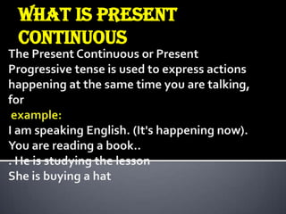 Present continuous | PPTX
