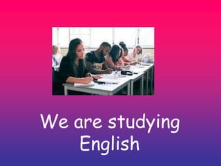 We are studying
English
 