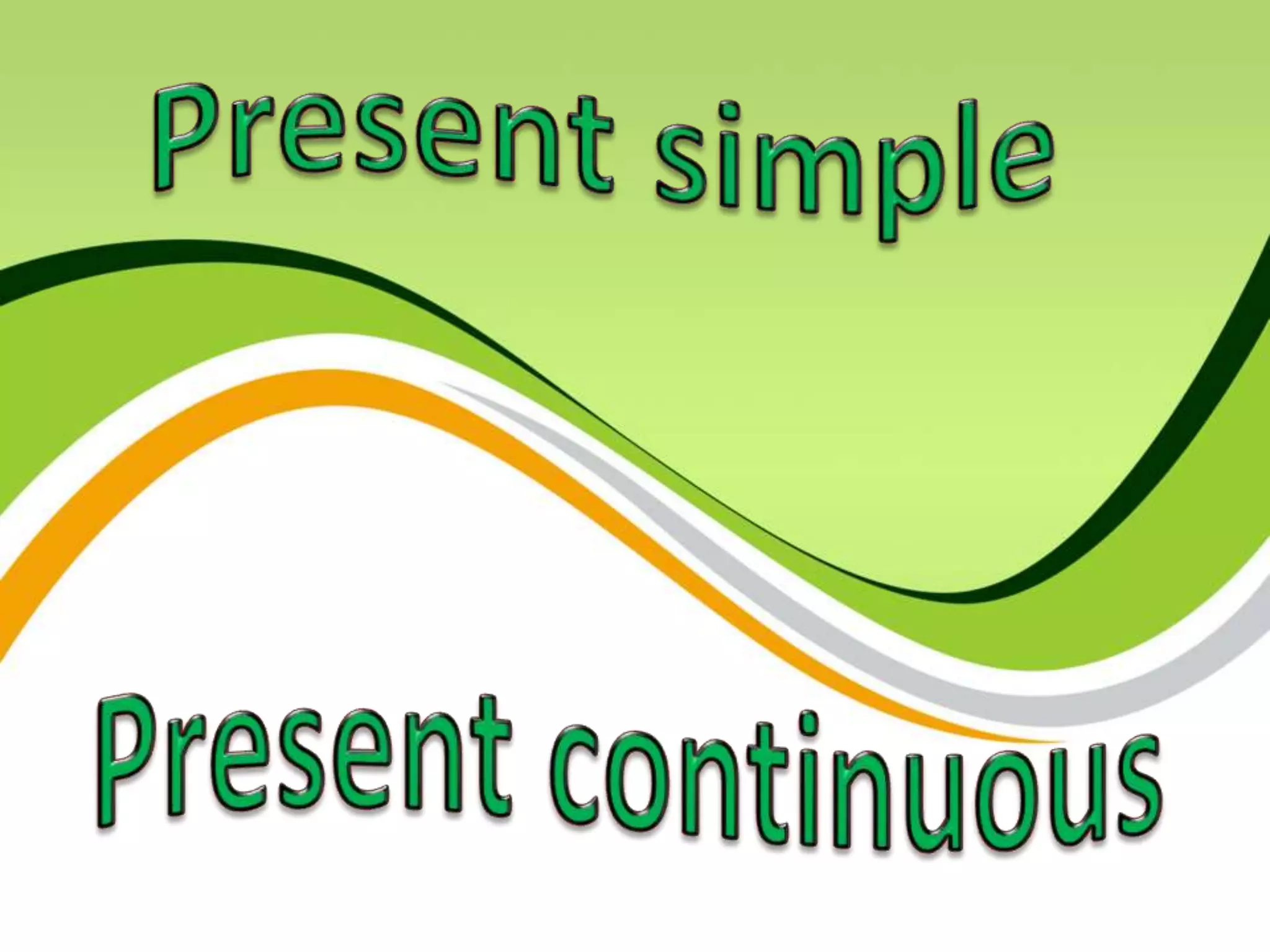 Present continuous and present simple | PPTX