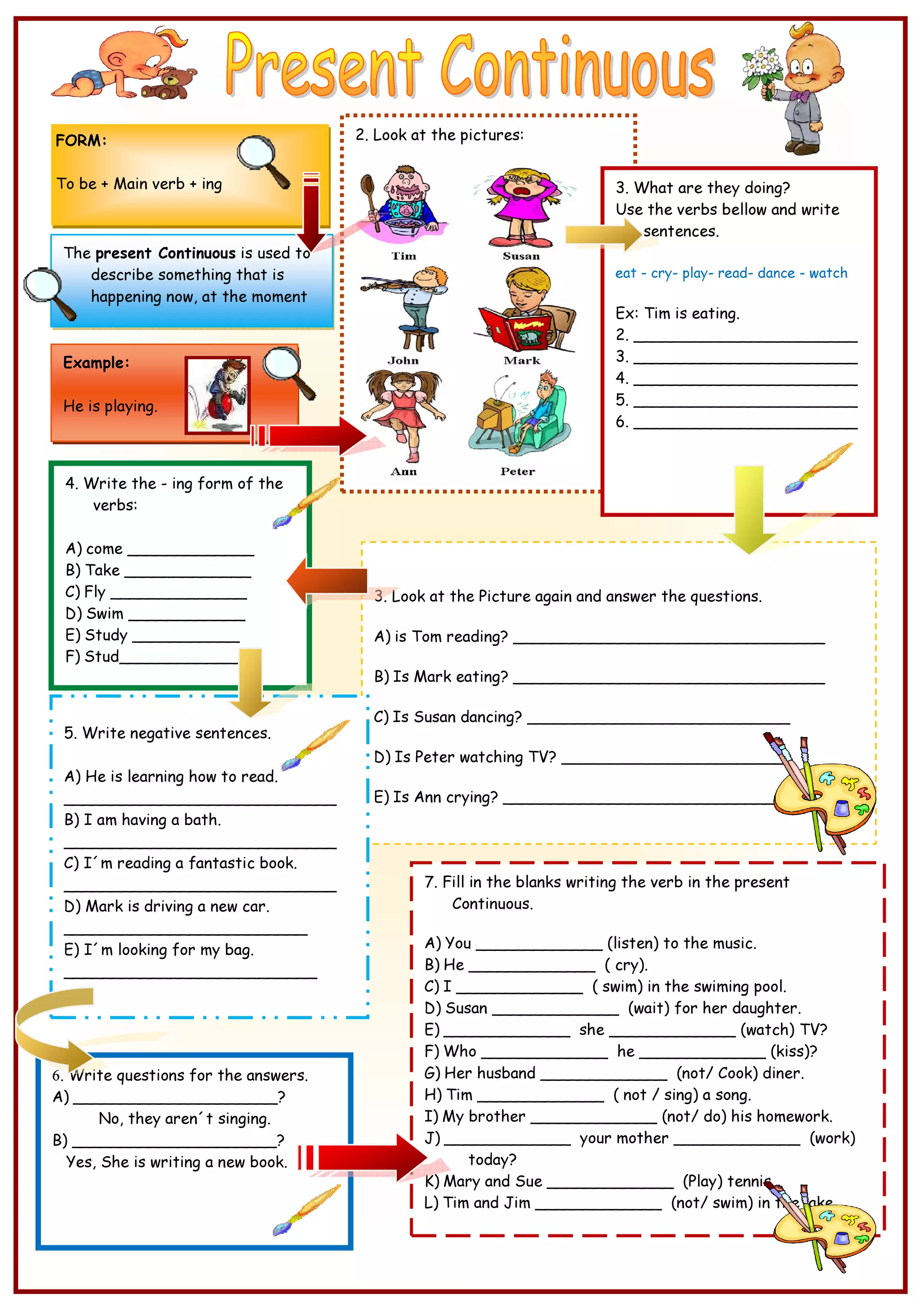 Present continuous completo | PDF