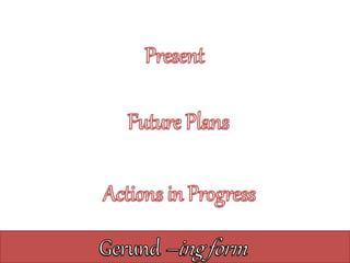 Present continuous high