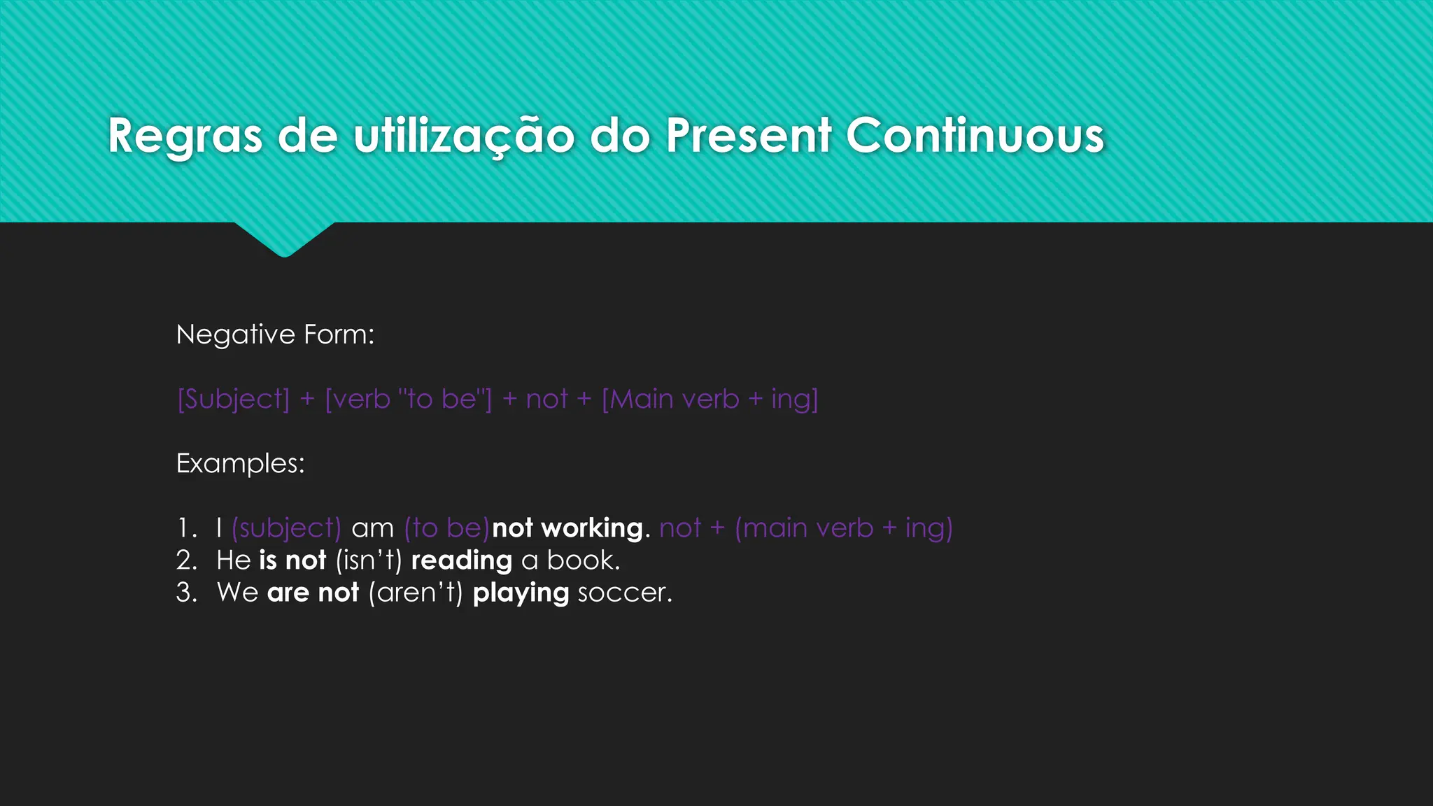 Present Continuous Regras de aplicação para aprender do básico. | PPTX