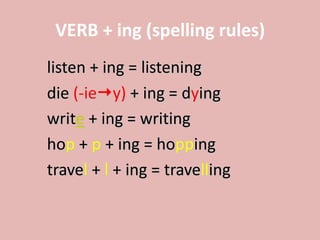 Present continuous tense | PPTX