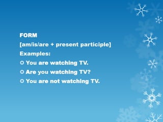 Present continuous tense | PPTX