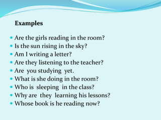 Present continuous tense pptx | PPTX