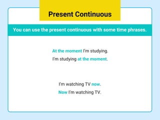 present continuous lesson, exercises and games | PPTX