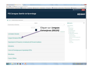 Cliquer sur: Lenguas
Extranjeras (DELEX)