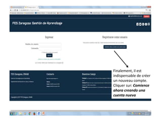 Finalement, il est
indispensable de créer
un nouveau compte.
Cliquer sur: Comience
ahora creando una
cuenta nueva
