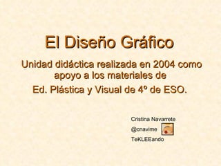 Unidad didáctica realizada en 2004 como apoyo a los materiales de  Ed. Plástica y Visual de 4º de ESO.   ,[object Object],Cristina Navarrete @cnavime TeKLEEando  