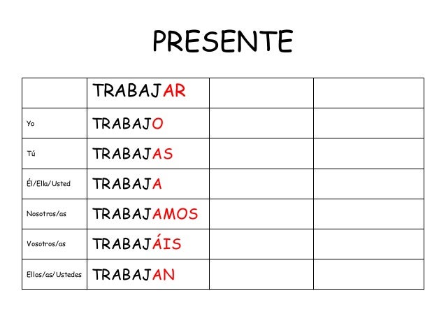 Él trabaja 
 