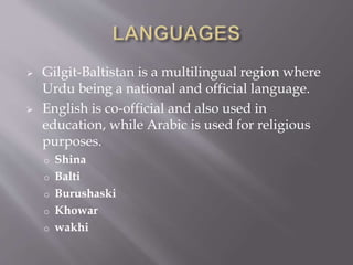 Gilgit Language Script Gilgit_Baltistan | PPTX
