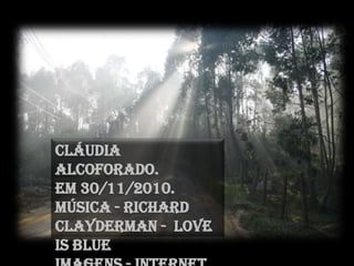 Cláudia Alcoforado.Em 30/11/2010.Música - Richard Clayderman -  Love Is BlueImagens - Internet