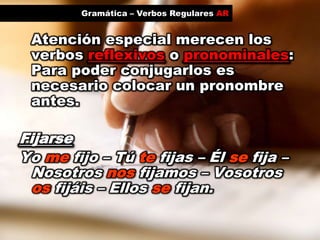 Presente indicativo - Verbos regulares terminados en AR | PPSX