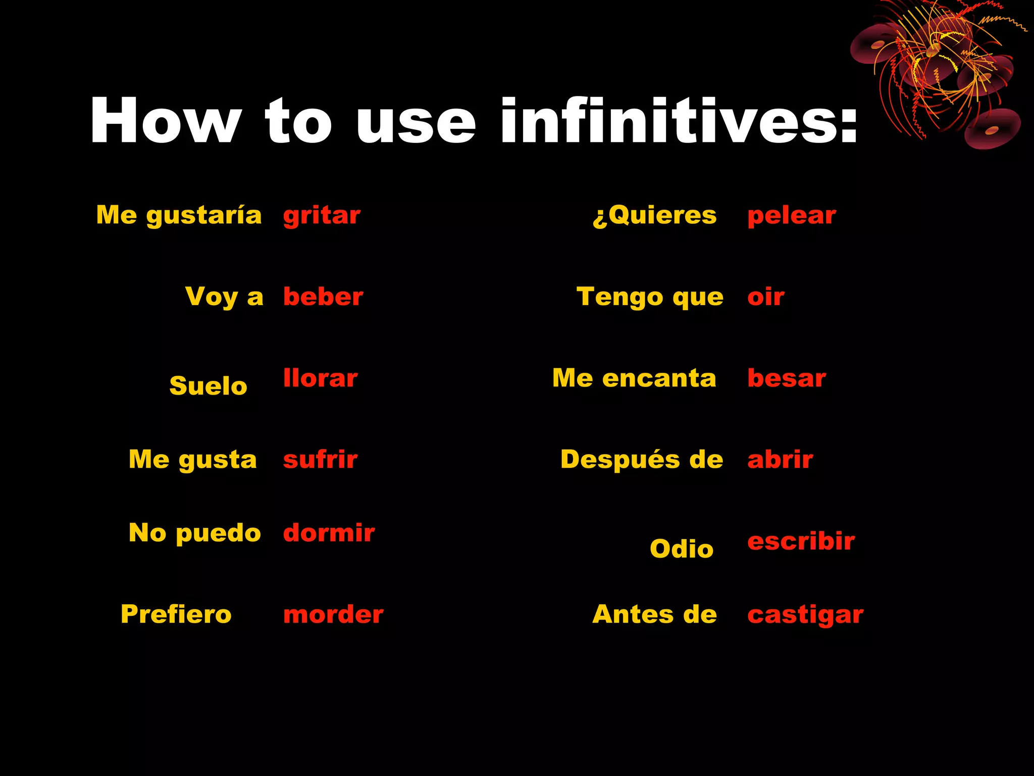 Presente + infinitivo regular verbs | PPT