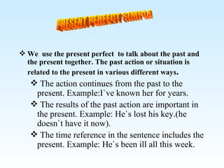 [object Object],[object Object],[object Object],[object Object],PRESENT PERFECT SIMPLE 