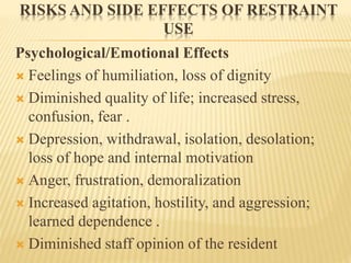 Seclusion And Restraint. Created by Ana Maramadaumasu. | PPTX