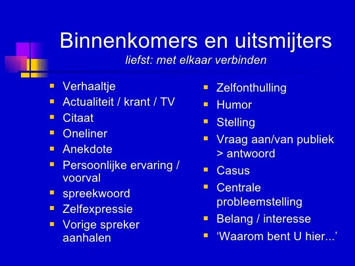Presenteren 3 De Constructie