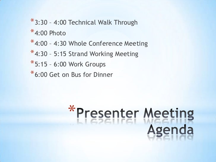 conference meeting agenda