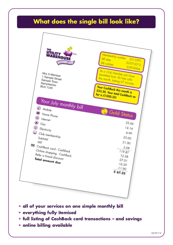 Utility Warehouse Presentation