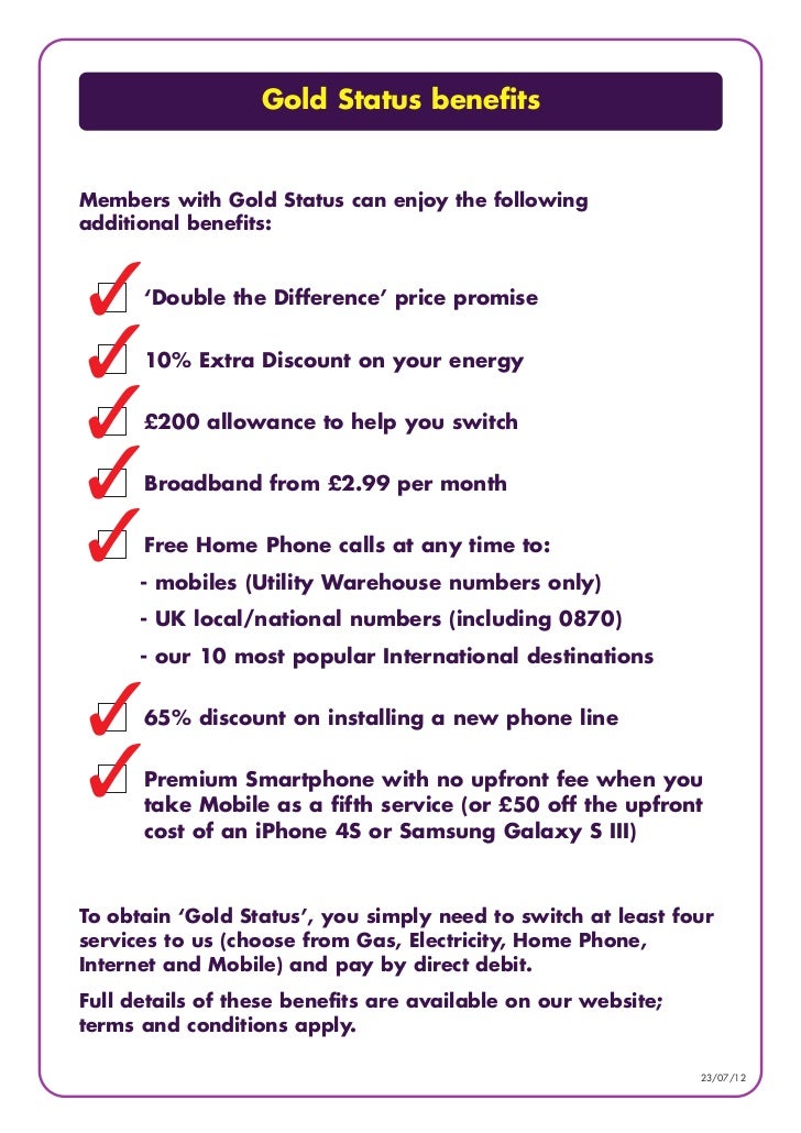 Utility Warehouse Presentation