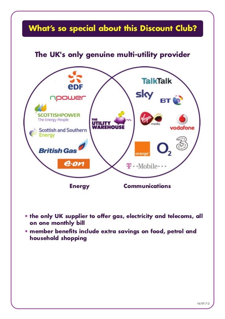 Utility Warehouse Presentation