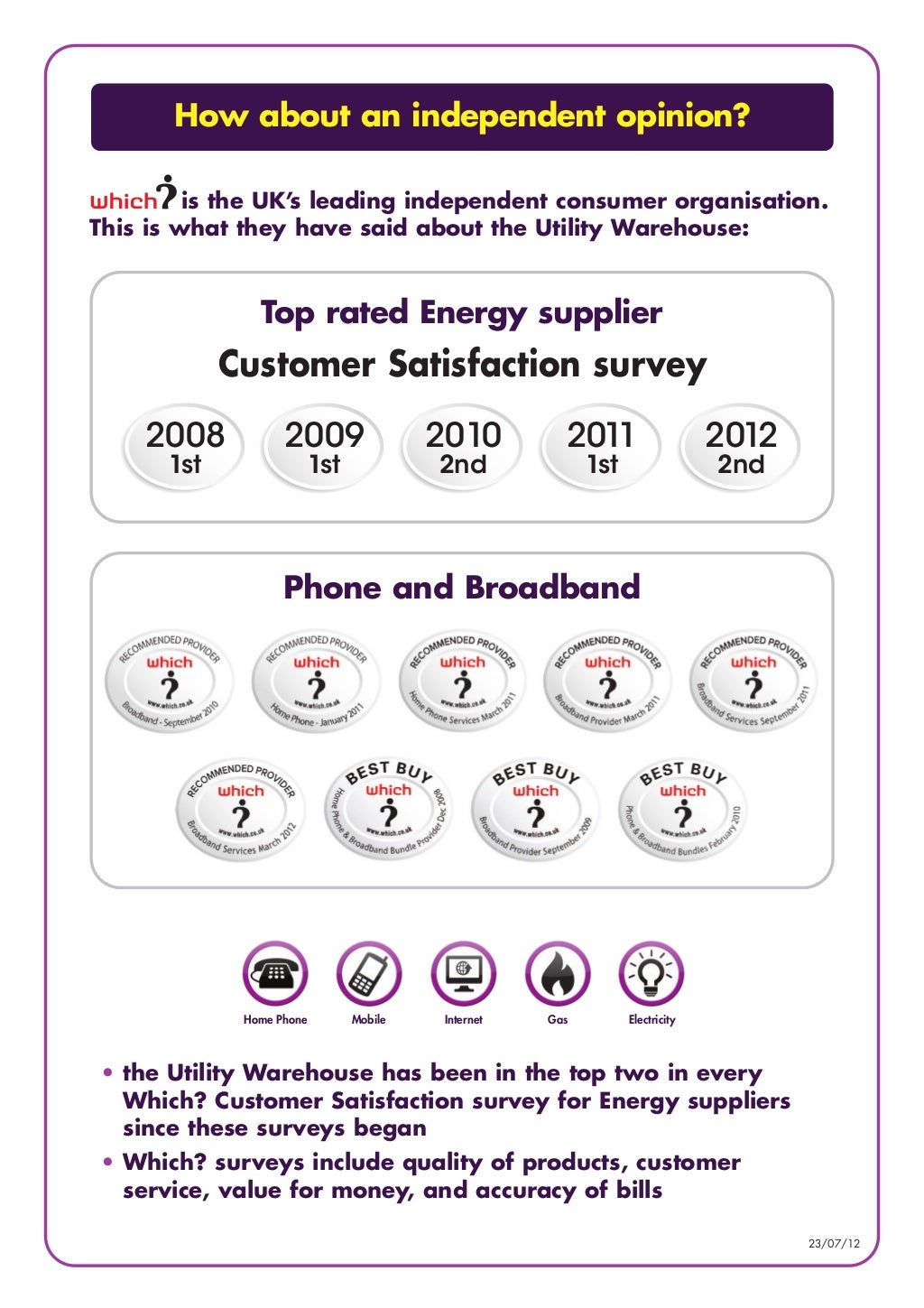 Utility Warehouse Presentation