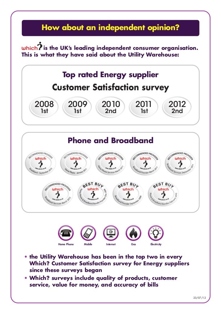 Utility Warehouse Presentation