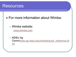 Wimba ProntoAvailable through ALT by way of a Learning Management System such as Moodle or Blackboard.