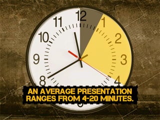 an average presentation
ranges from 4-20 minutes.
 