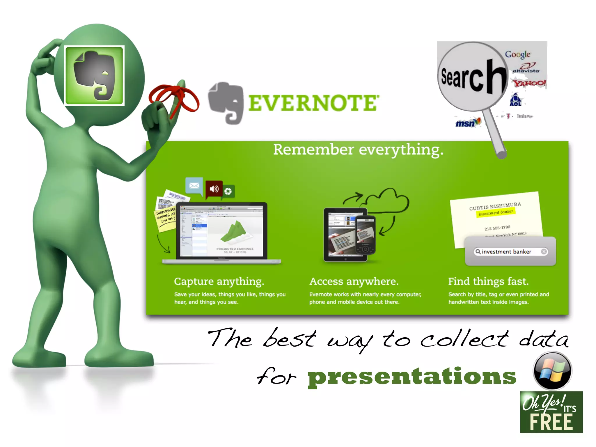 The best way to collect data
   for presentations
 