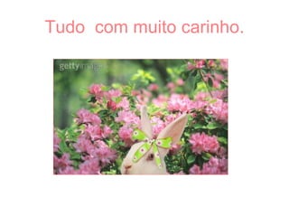 Tudo  com muito carinho. 