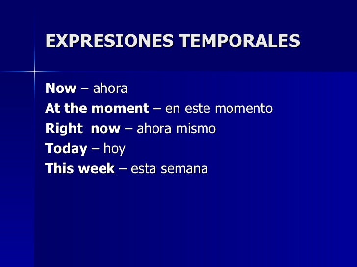 Presente Simple Y Presente Continuo